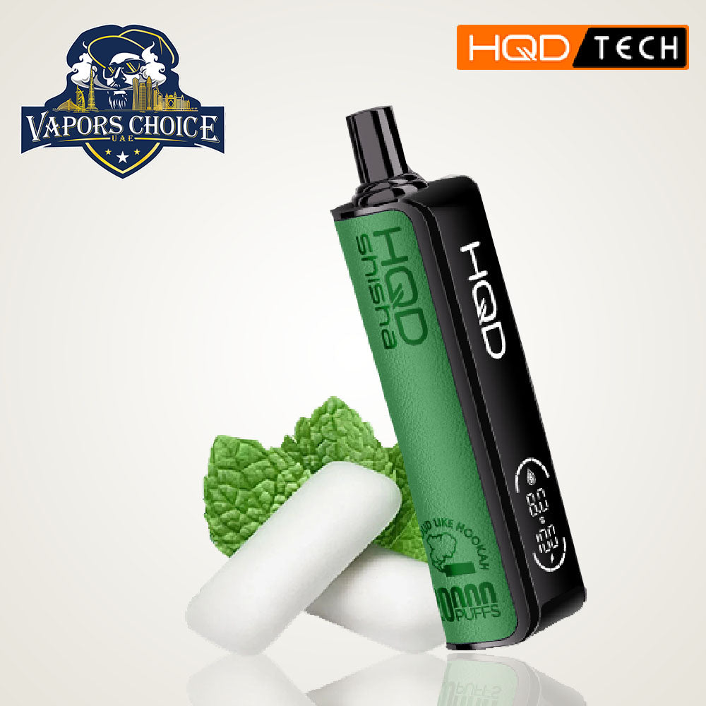 HQD Shisha (3mg) 20000 PUFFS DTL - DISPOSABLE VAPE Gum Mint UAE Dubai